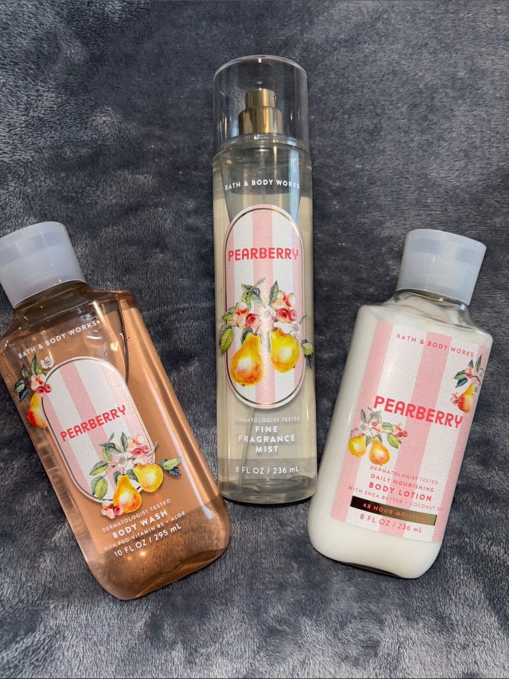 Bath & Body Works Pearberry Body Care Trio Gift Set